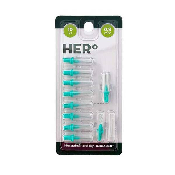 Mezizubní kartáčky HERBADENT HERo Electra - 0,9 mm zelený

