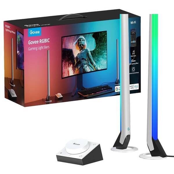 LED světlo Govee Smart Gaming WiFi LED Panely + Smart Dual ovladač bílé

