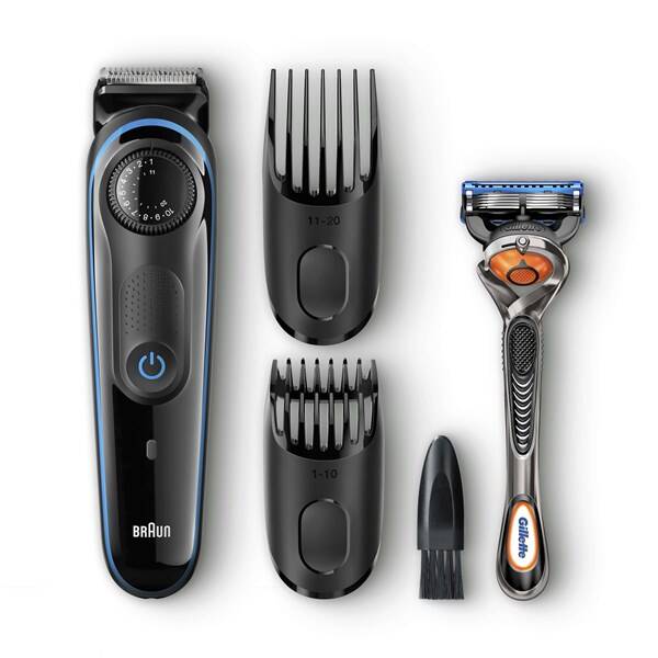 Zastřihovač vousů Braun BT3040 černý/modrý

