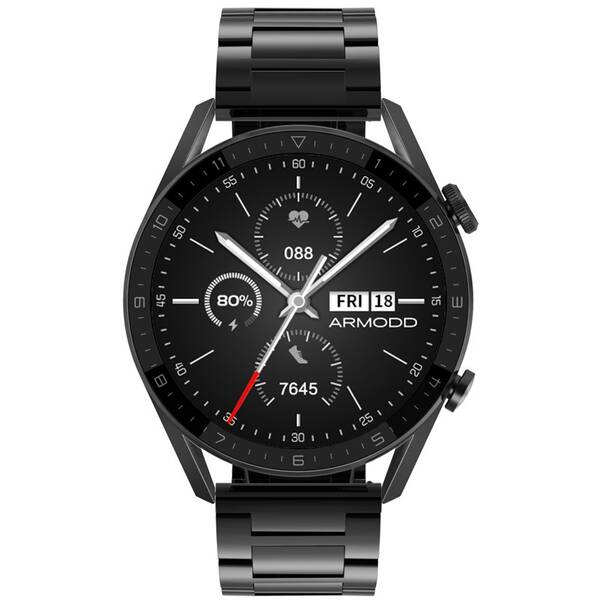 Chytré hodinky ARMODD Silentwatch 5 Pro - černé s kovovým řemínkem 

