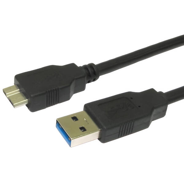 Kabel AQ USB 3.0/micro USB-B, 0,5m černý

