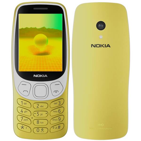 Mobilní telefon Nokia 3210 4G 2024 zlatá barva
