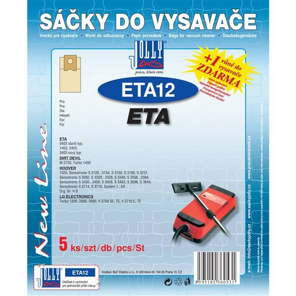 Sáčky do vysavače Jolly ETA 12 (5 ks) 

