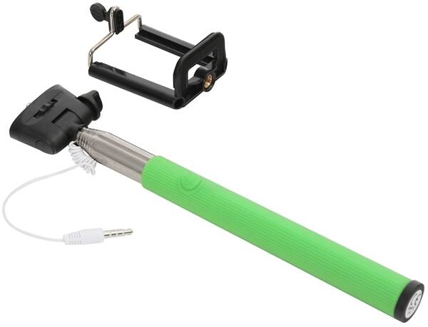 Selfie tyč PLATINET OMEGA MONOPOD, jack 3.5 mm, zelená 

