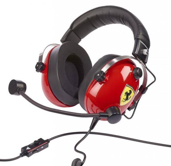 Headset Thrustmaster T.Racing Scuderia Ferrari Edition černý/červený


