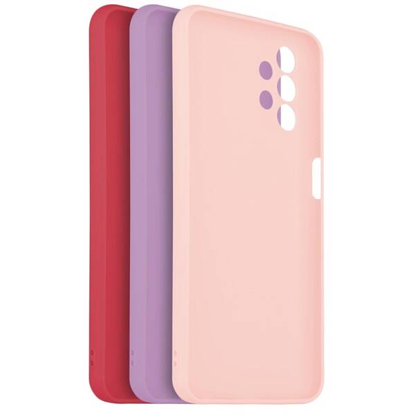 Set krytů na mobil FIXED Story na Samsung Galaxy A13 červený/růžový/fialový


