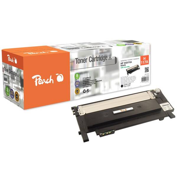 Toner Peach HP 117A, W2070A, 1000 stran černý

