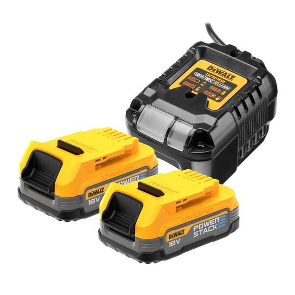 Set baterie a nabíječky Dewalt XR 18V POWERSTACK DCB1102E2 
