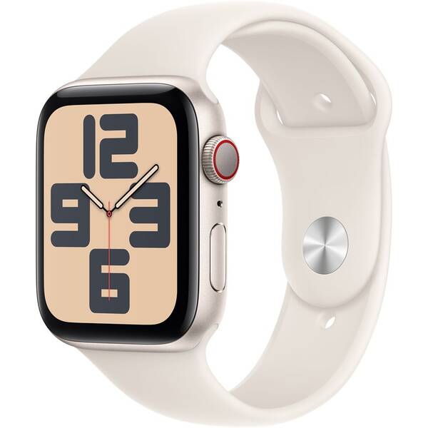 Chytré hodinky Apple GPS + Cellular 40mm pouzdro z hvězdně bílého hliníku - hvězdně bílý sportovní řemínek - S/M 
