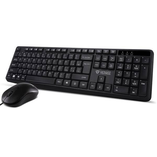 Klávesnice s myší YENKEE YKM 1007CS Combo Air černá

