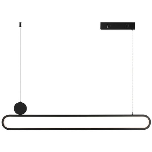 Závěsné svítidlo IMMAX NEO LITE OVALE SMART 122cm 50W s podporou BEACON, Wi-Fi, TUYA černé

