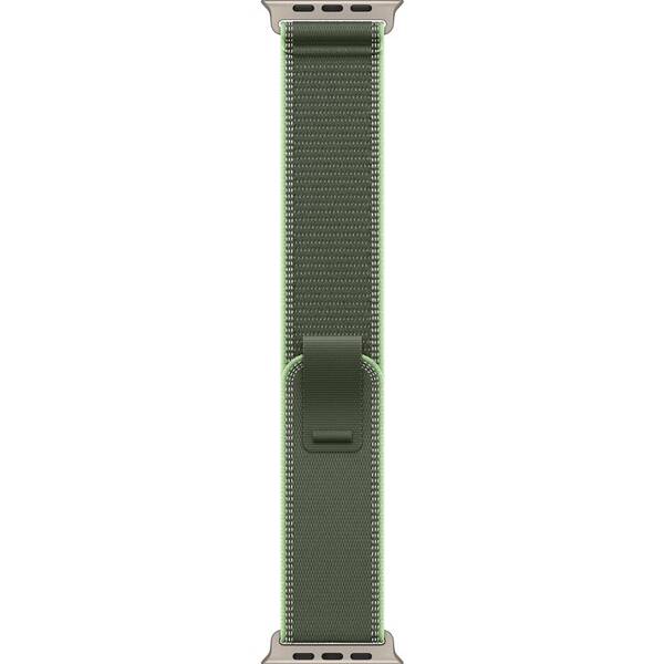 Řemínek Apple 49mm zelený/neonový trailový tah – M/L – přírodní titan 

