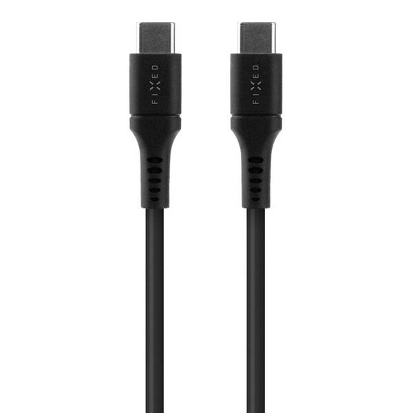 Kabel FIXED Liquid silicone USB-C/USB-C s podporou PD, 60W, 2m černý

