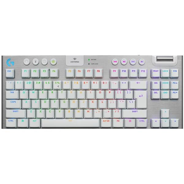 Klávesnice Logitech G915 X Lightspeed TKL Wireless, US layout bílá

