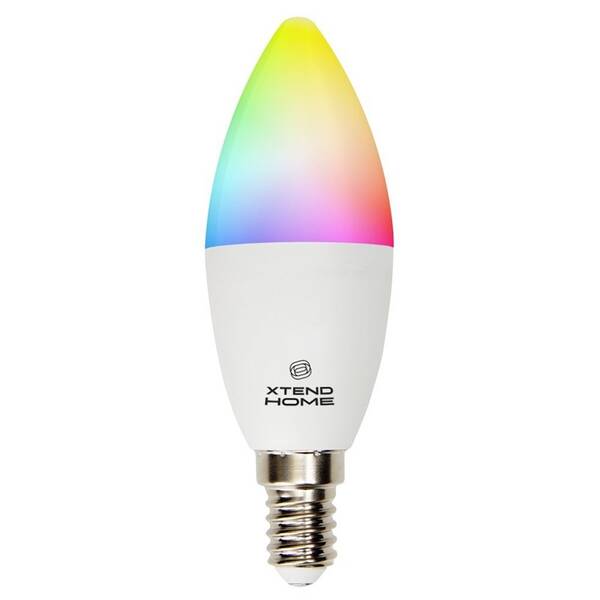 Chytrá žárovka Xtend Home 4,8 W, E14, 450 lm, stmívatelná, RGB 

