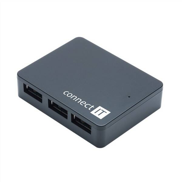 USB Hub Connect IT USB 3.0 / 4x USB 3.0 černý

