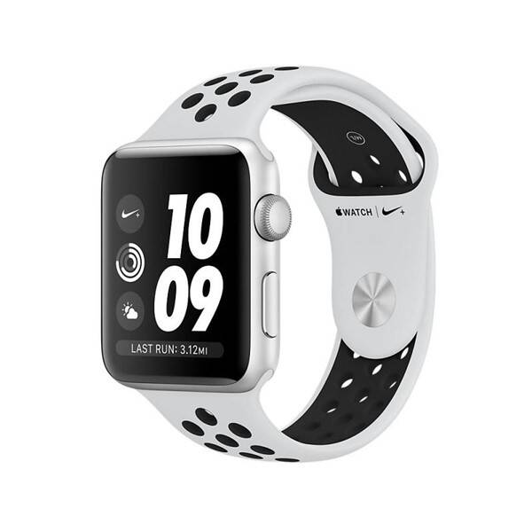 Chytré hodinky Apple Watch Series 3 Nike+ 38mm pouzdro ze stříbrného hliníku - bílý Nike řemínek 

