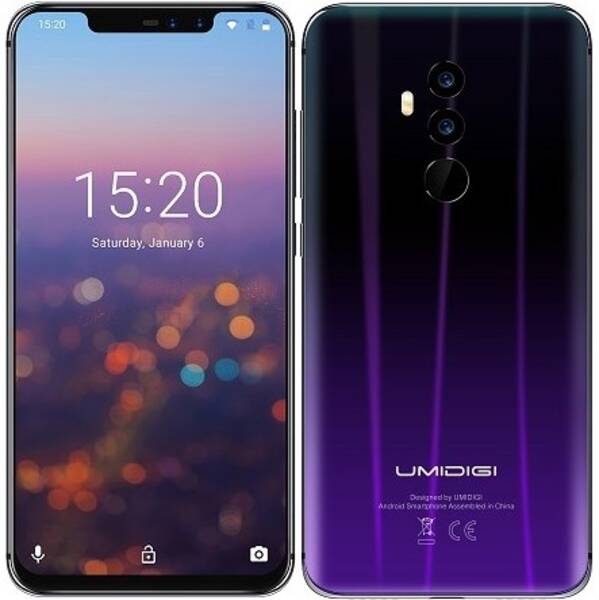 Mobilní telefon UMIDIGI Z2 Dual SIM černý/fialový

