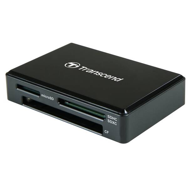 Čtečka paměťových karet Transcend RDC8K, USB-C/SDHC, SDXC, microSDHC, microSDXC, CompactFlash černá

