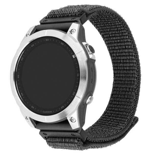 Řemínek FIXED Nylon Sporty Strap na Garmin QuickFit 26mm šedý

