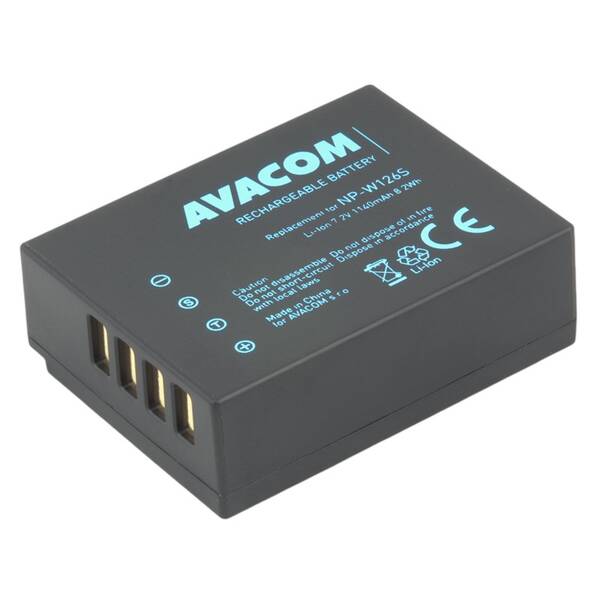 Baterie Avacom Fujifilm NP-W126S Li-Ion 7.2V 1140mAh 8.2Wh černá

