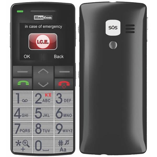 Mobilní telefon MaxCom MM715 + SOS náramek černý

