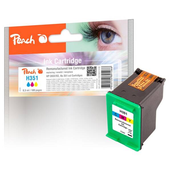 Inkoustová náplň Peach HP 351, 180 stran vícebarevná

