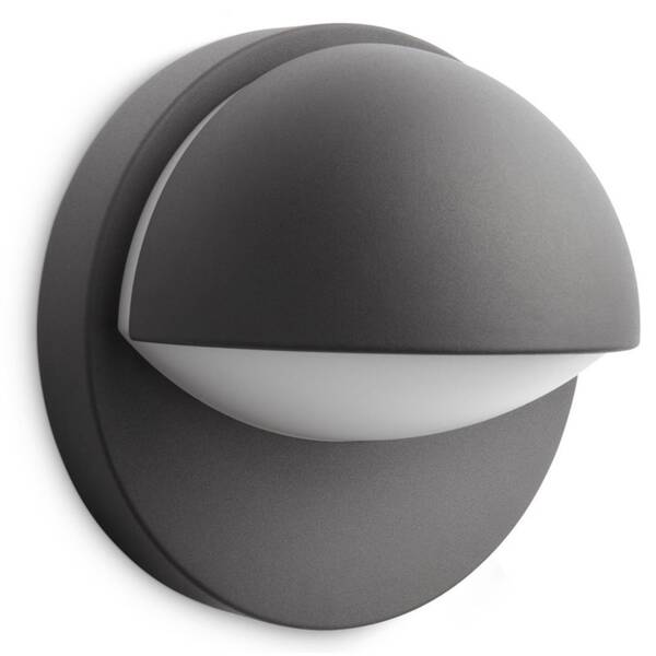 Nástěnné svítidlo Philips June, 1xE27 - antracitové 

