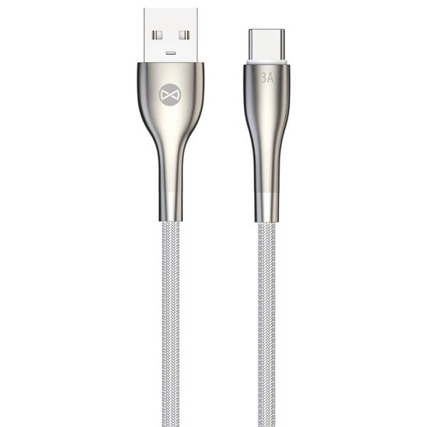Kabel Forever Sleek USB/USB-C, 3 A, 1 m bílý

