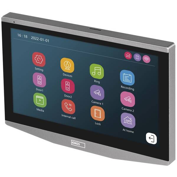 Přídavný monitor EMOS GoSmart IP-750B pro videotelefon IP-750A stříbrný

