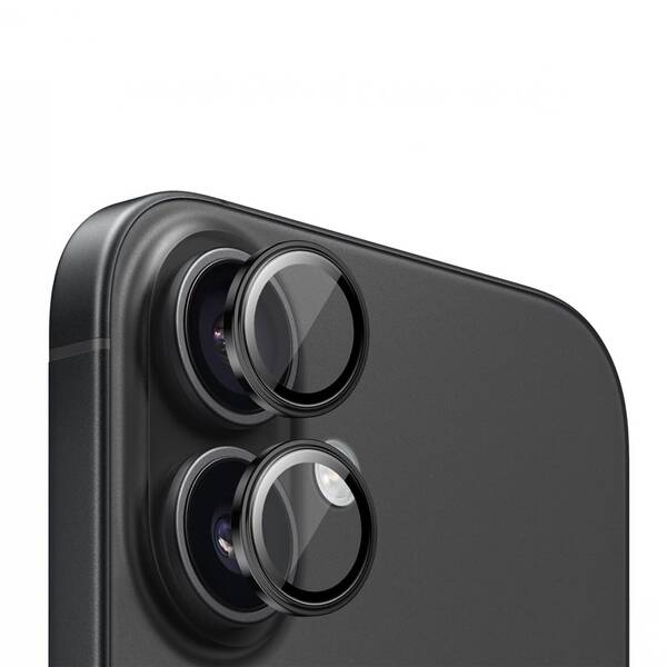Ochranné sklo čočky fotoaparátu Mobile Origin Sapphire Lens guards na Apple iPhone 16/16 černé

