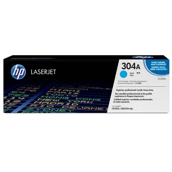 Toner HP 304A, 2 800 stran azurový

