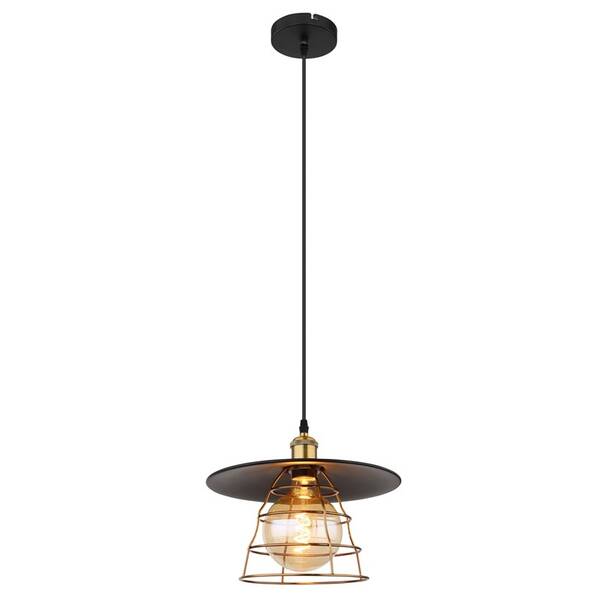 Závěsné svítidlo GLOBO Viejo, 30 cm, 1xE27, 60W černé/zlaté


