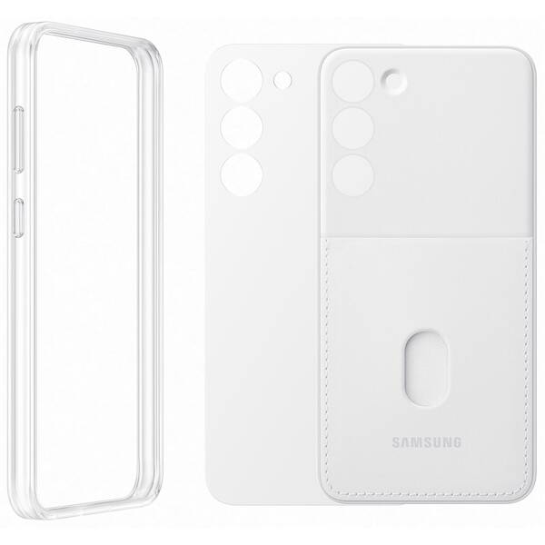 Kryt na mobil Samsung Frame na Galaxy S23+ bílý

