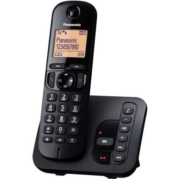 Domácí telefon Panasonic KX-TGC220FXB  se záznamníkem černá barva
