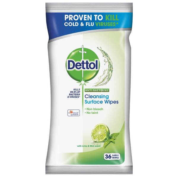 Antibakteriální ubrousky Dettol 32 ks Citron a Limeta 

