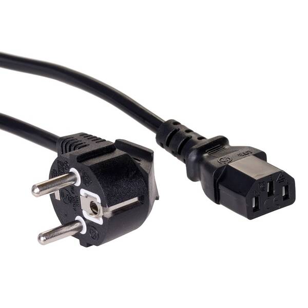 Kabel Akyga napájecí 230V, tří pólový, 1,5 m černý

