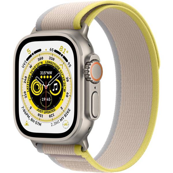 Chytré hodinky Apple GPS + Cellular, 49mm pouzdro z titanu - žluto-béžový trailový tah - S/M 

