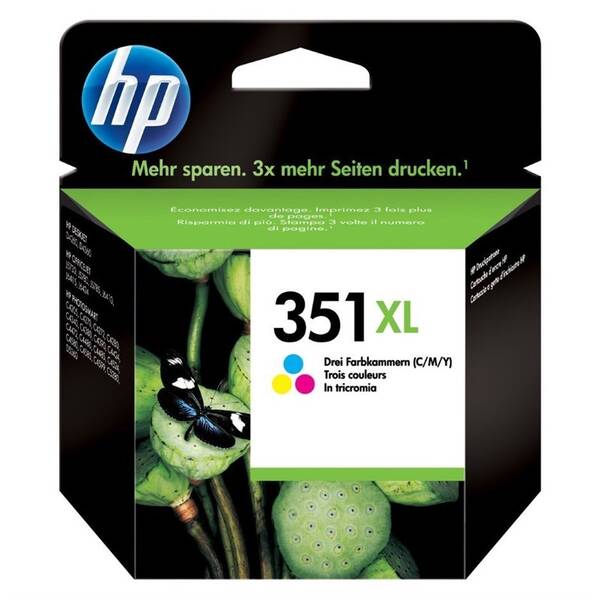 Inkoustová náplň HP No. 351XL, 14 ml - originální CMY 

