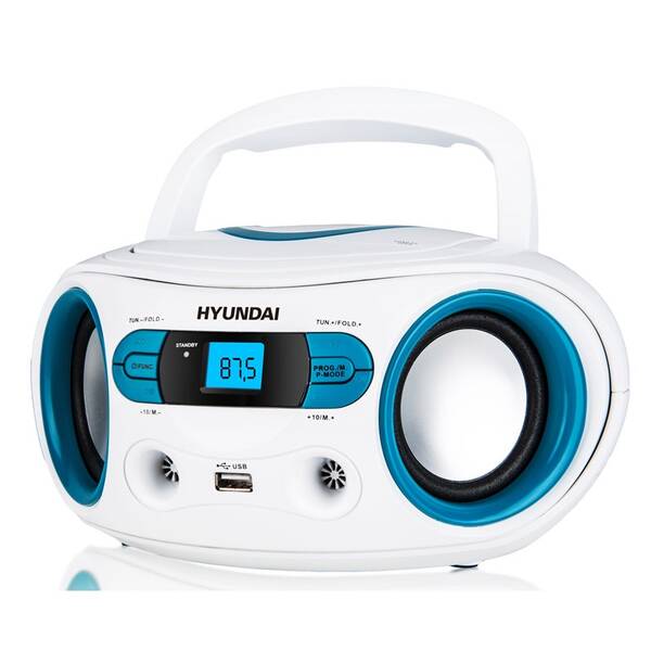 Radiopřijímač s CD Hyundai TRC 533 AU3WBL bílý/modrý

