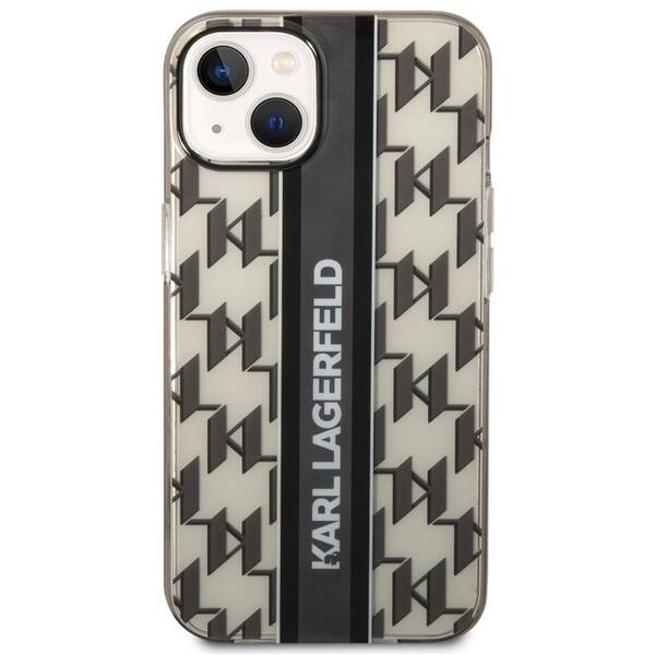 Kryt na mobil Karl Lagerfeld Monogram Vertical Stripe na Apple iPhone 14 Plus černý

