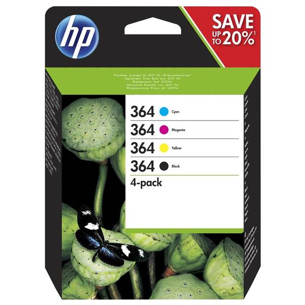 Inkoustová náplň HP 364, 6ml/3ml - CMYK vícebarevná

