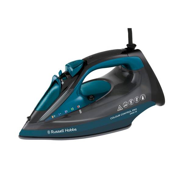 Žehlička RUSSELL HOBBS 27280-56 Colour Control Pro černá/tyrkysová

