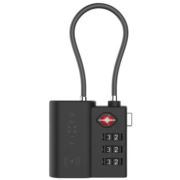 Lokátor FIXED Tag Lock s podporou Find My a TSA černý

