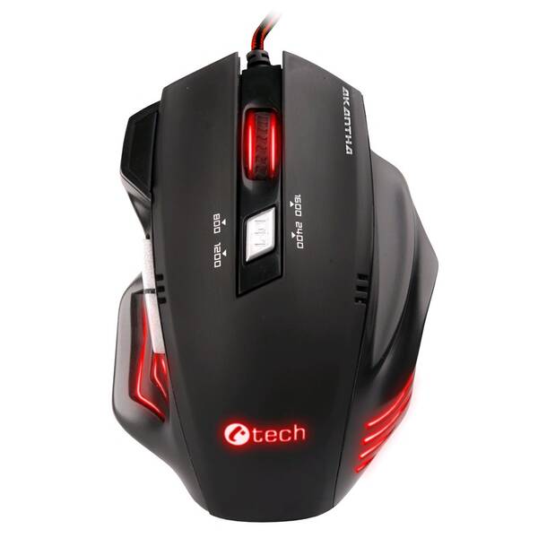 Myš C-Tech Akantha černá/červená

