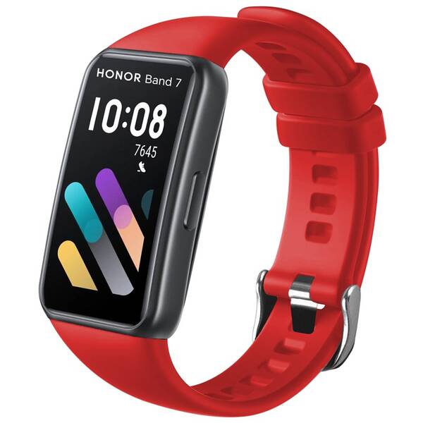 Řemínek FIXED Silicone Strap na Honor Band 6/7 červený

