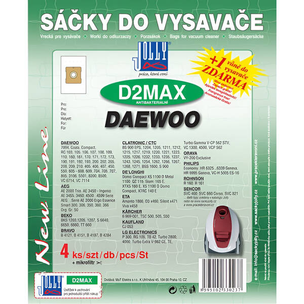 Sáčky do vysavače Jolly MAX D 2 (4 ks) 

