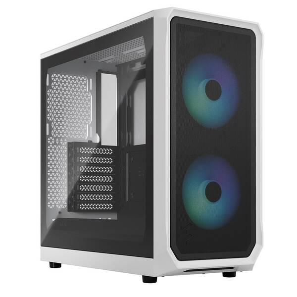 Case FRACTAL DESIGN Focus 2 RGB Tempered Glass Clear Tint bílá

