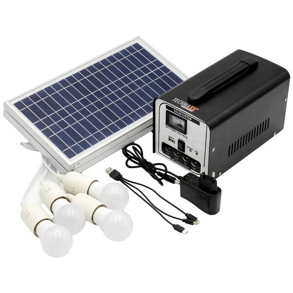 Nabíjecí stanice Technaxx TX-200, 18W s LED žárovkami černá

