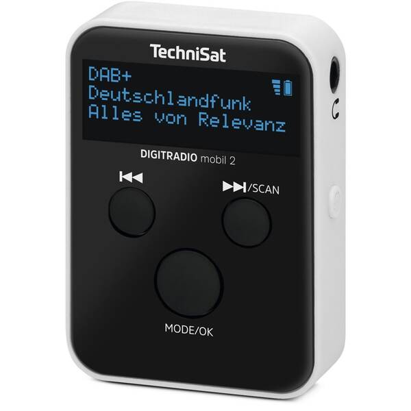 Radiopřijímač s DAB+ TechniSat DIGITRADIO mobil 2 černý/bílý

